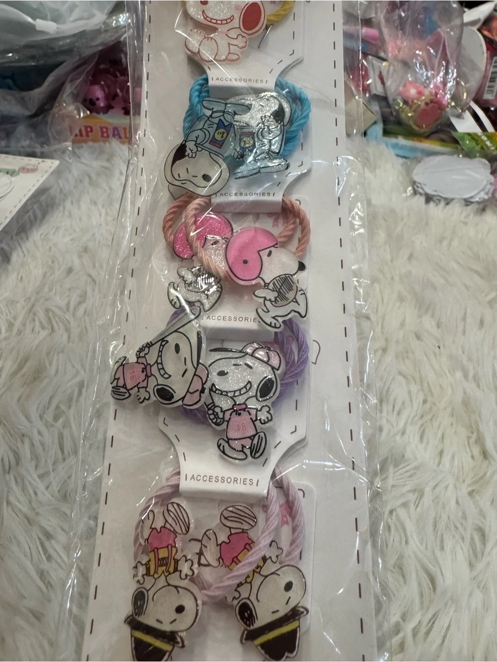 Snoopy peanuts 20 hair ties colorful 10 different designs back to school